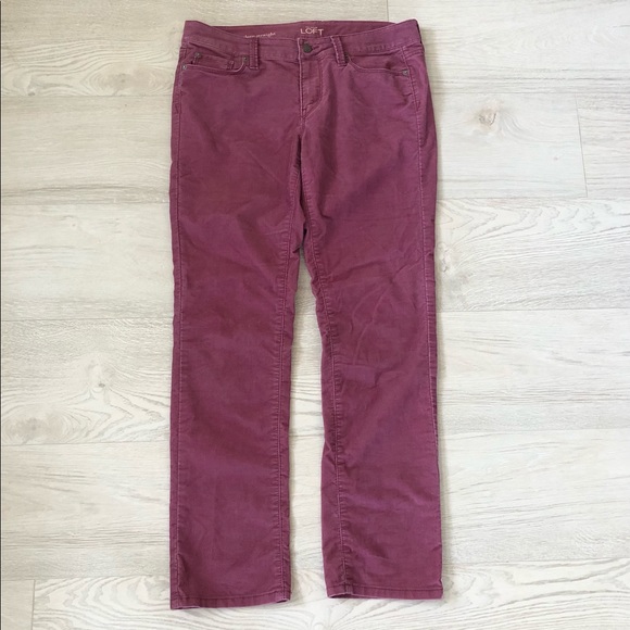 Ann Taylor LOFT Modern Straight Cords Pink Pants - Picture 9 of 16